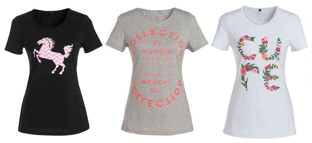 T-shirts by Andrea Moore, Moochi and Trelise Cooper.
