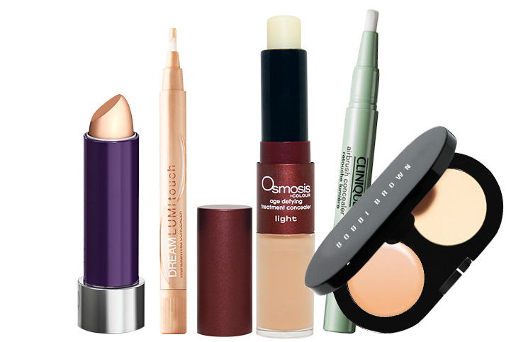 1. CoverGirl + Olay Concealer Balm, $19. 2. Maybelline NY Dream Lumi Touch Highlighting Concealer, $20. 3. Osmosis Age Defying Treatment Concealer, $67. 4. Clinique Airbrush Concealer, $43. 5. Bobbi Brown Concealer Kit, $70.