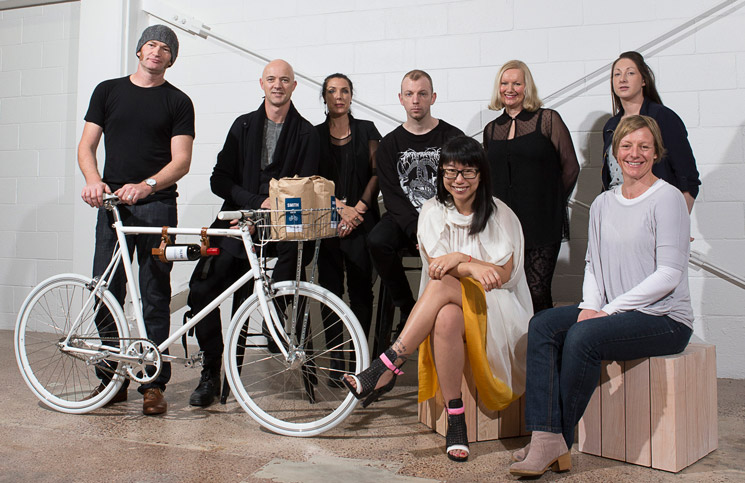 From left: Drew  Duff Dobson,  Mark Thomson,  Vicki Taylor, James  Dobson,  Vicky Chan  (seated),  Kaye Goss,  Sarah  Duff Dobson (seated), Marcella  Marsh.