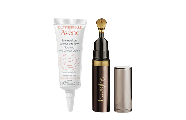 Avène Soothing Eye Contour Cream, $37; and Hourglass No. 28 Lip Treatment Oil, $66.
