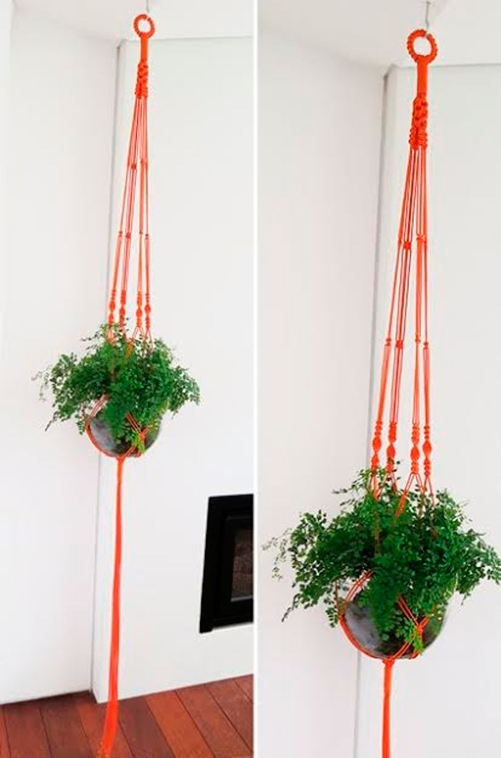 Hanging macrame planters