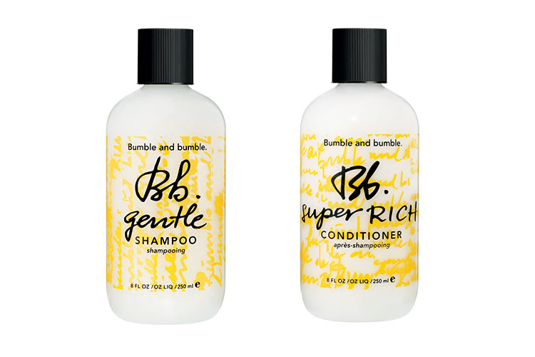 Bumble and Bumble Gentle Shampoo, $38, and Super Rich Conditioner