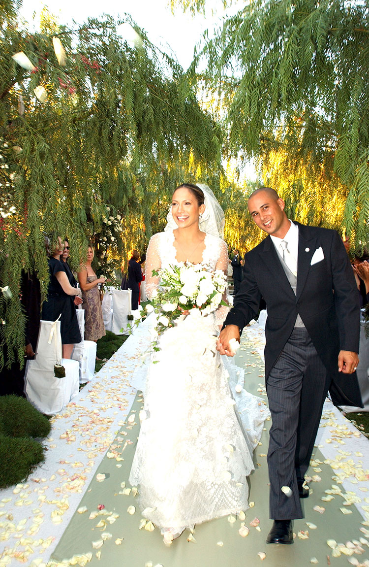 Jennifer Lopez in a Valentino Wedding Dress