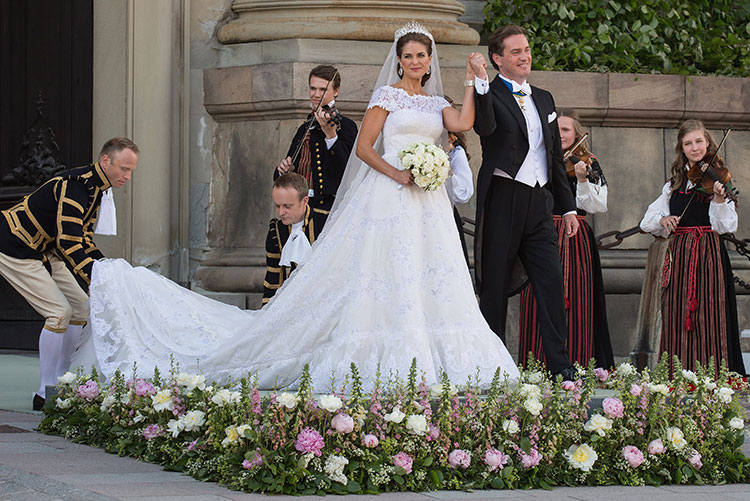 Princess Madeleine of Sweden in a Valentino Wedding Dress