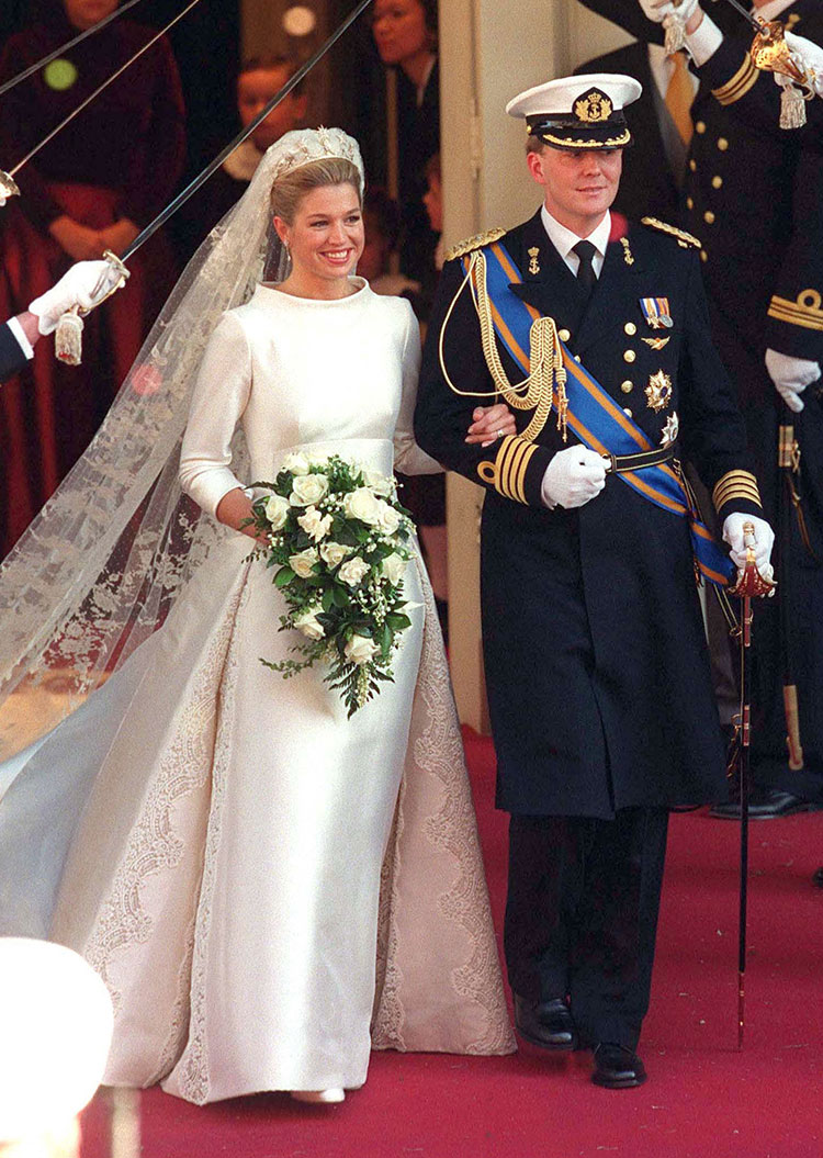 Queen Maxima of the Netherlands in a Valentino Wedding Dress