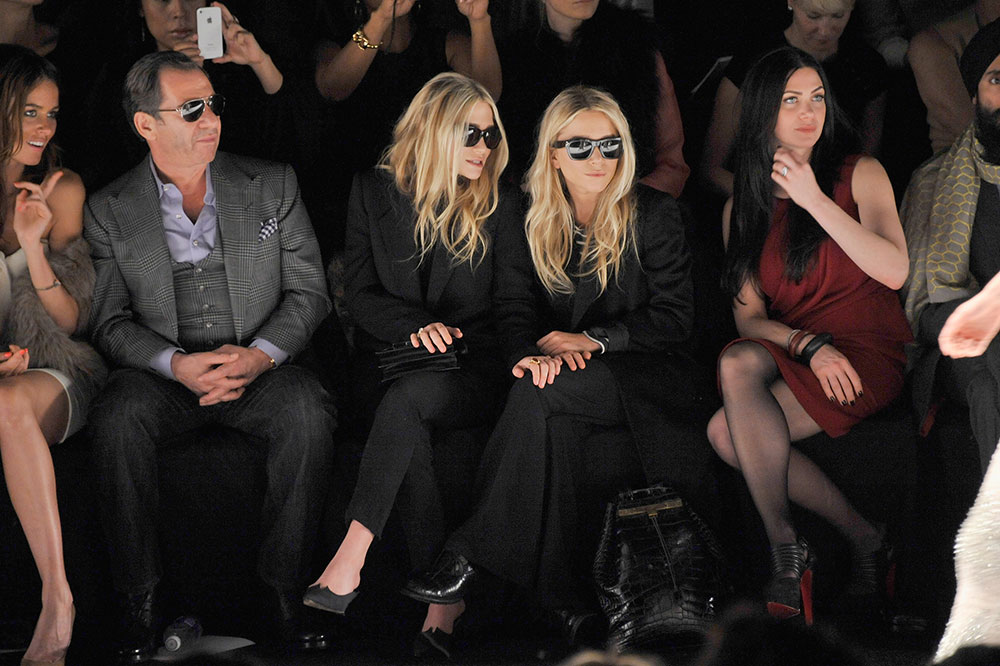Ashley Olsen and Mary-Kate Olsen attend the J. Mendel show as part of Mercedes-Benz New York Fashion Week in 2012. Photo / Getty Images