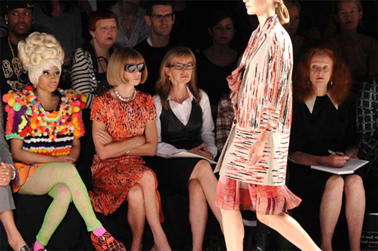 And last but not at all least, who could forget this FROW? The memes alone were worth this seating arrangement of Nicki Minaj, Anna Wintour and Grace Coddington at the Carolina Herrera Spring 2012 show.