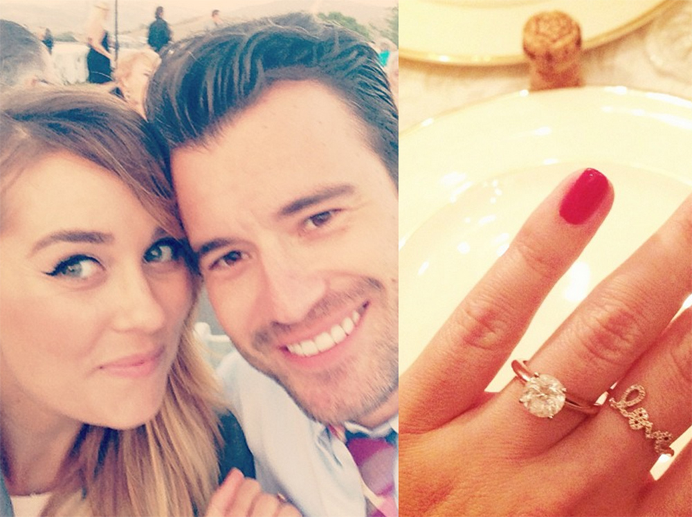 Lauren Conrad's classic solitaire diamond ring was presented to her by husband William Tell in 2013. The two tied the knot in 2014. Photo / Instagram @laurenconrad