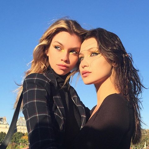 Stella Maxwell and Bella Hadid. Photo / Instagram @stellamaxwell