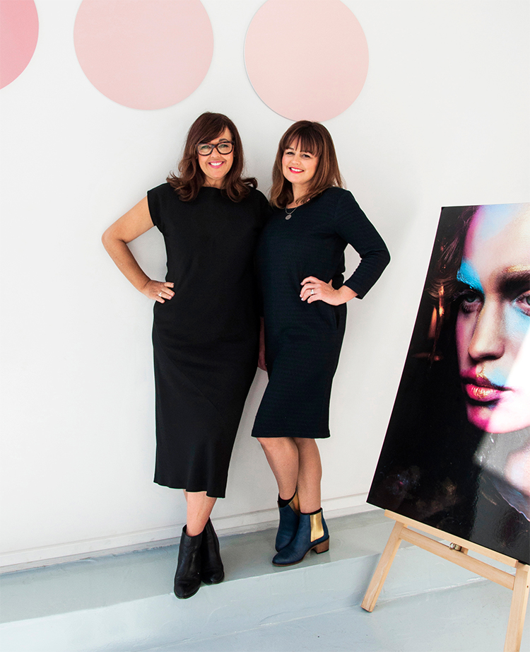 Dianne Ensor (left) and Gabrielle Jones inside The Makeup School in Ponsonby, Auckland