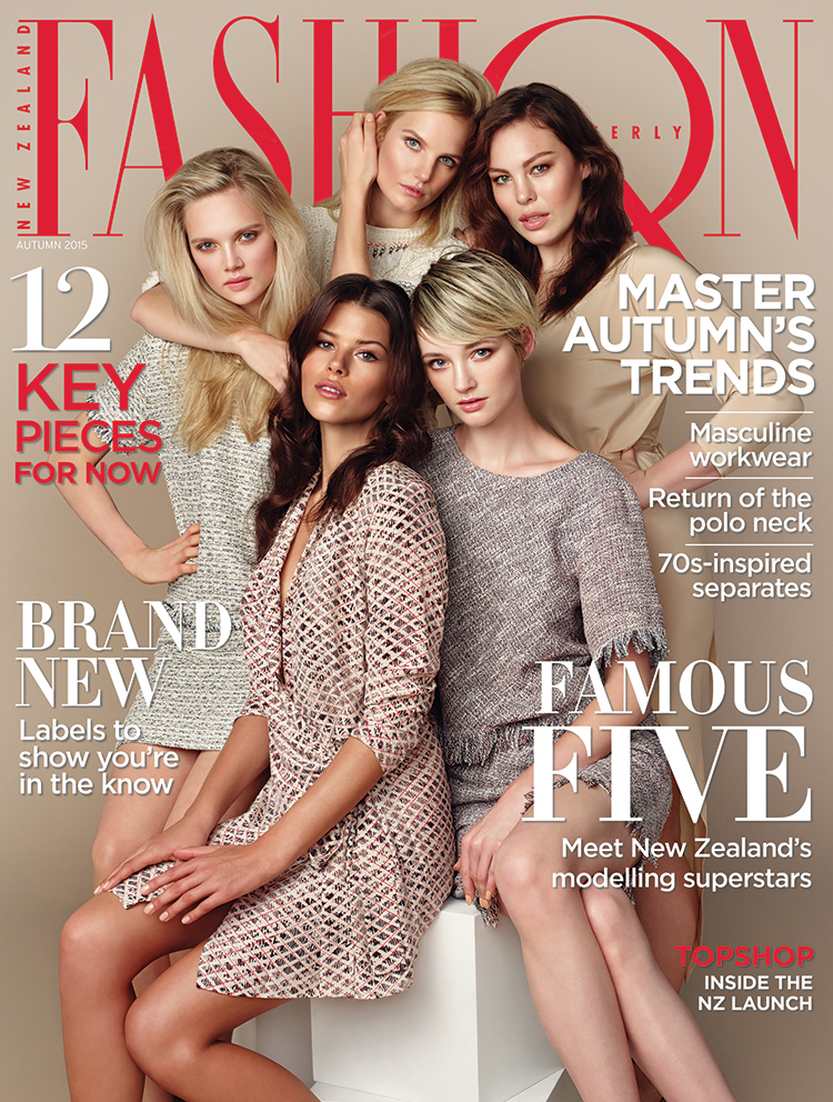 Georgia on the Autumn 2015 cover of Fashion Quarterly