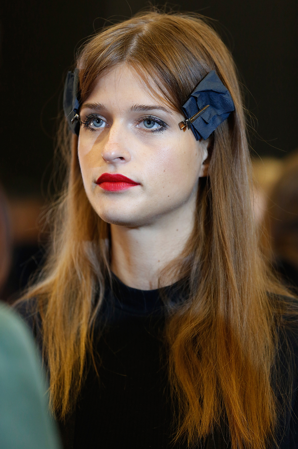 RED LIPS: Topshop Unique Spring/Summer 2016 at London Fashion Week.