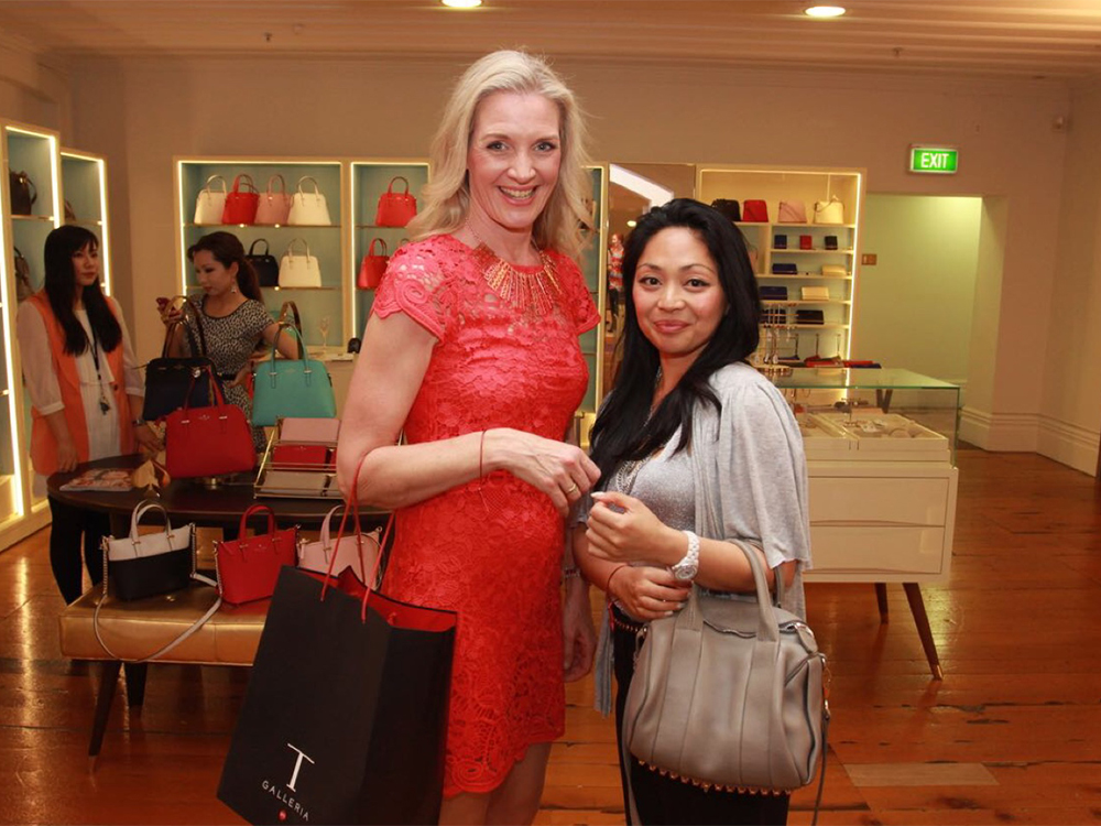 Guests at the Kate Spade boutique opening