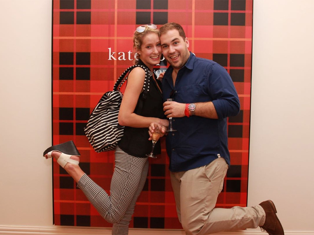 Guests at the Kate Spade boutique opening