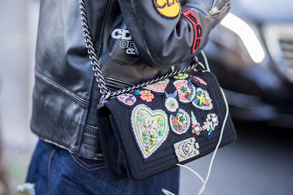 A guest wearing a Chanel bag during Paris Fashion Week. Photo / Getty Images