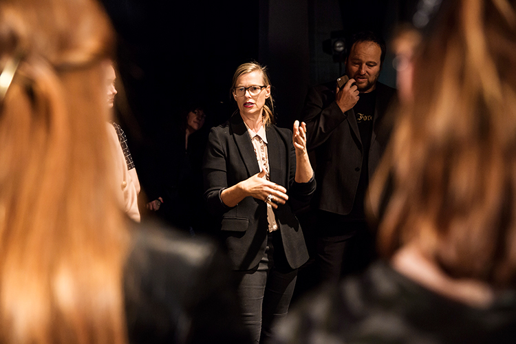 Backstage at Kate Sylvester's Romeo 4 Juliet show at Mercedes-Benz Fashion Week Australia