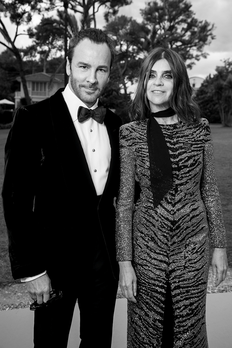 Tom Ford and Carine Roitfeld at Cinema Against Aids in France.