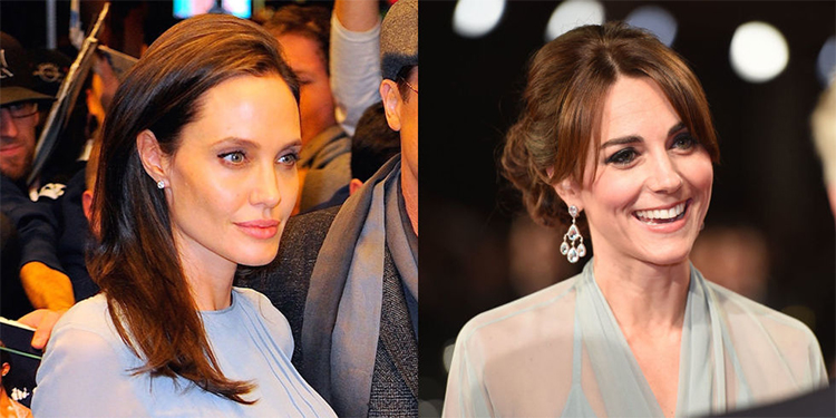 Angelina Jolie (left) and Kate Middleton