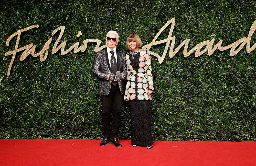 Karl Lagerfeld and Anna Wintour.