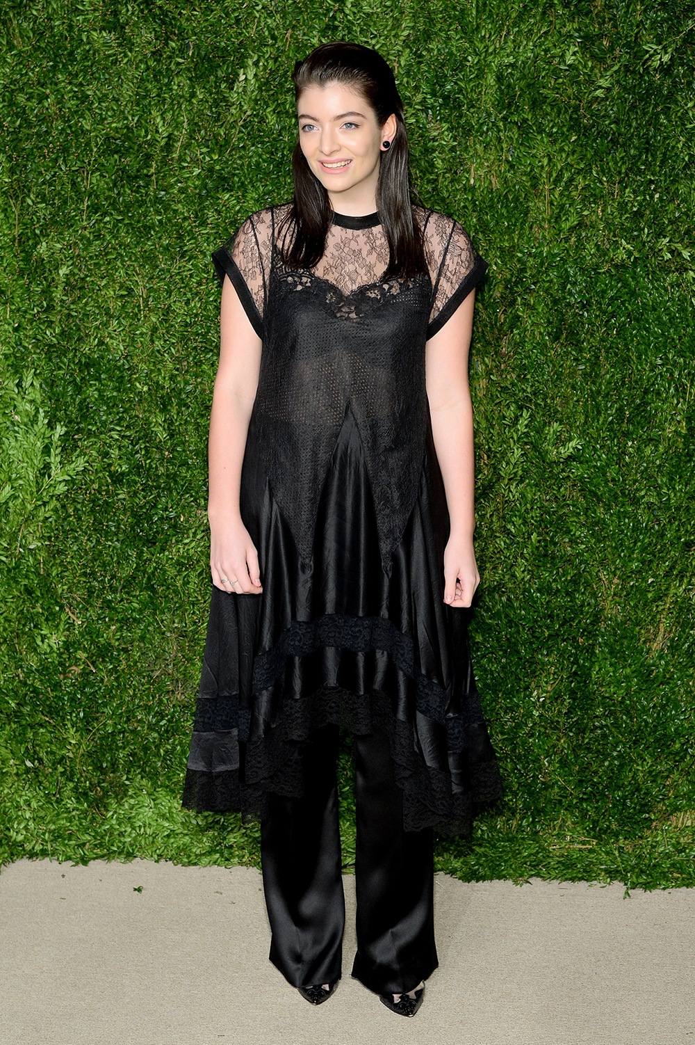 Lorde wears Givenchy to the CFDA/Vogue Fashion Fund Awards in New York.