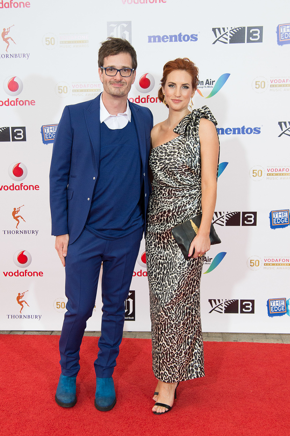 David Farrier wearing Zambesi and Samantha Hayes wearing Carlson, Zoe & Morgan and Deadly Ponies
