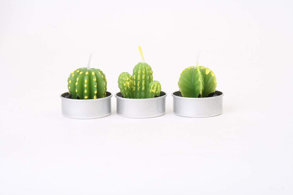 Cactus Tea Light Candle Assorted