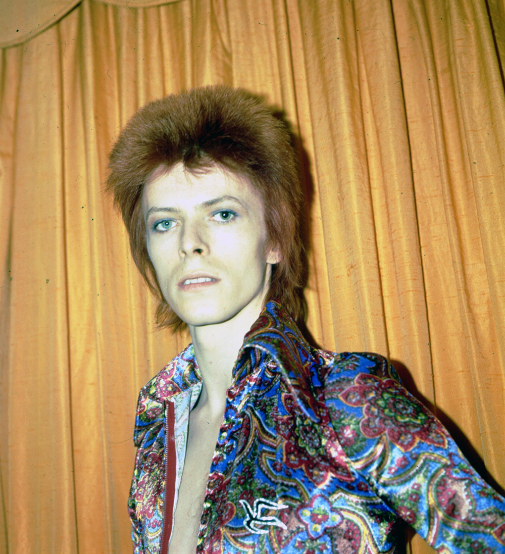 As Ziggy Stardust in a New York hotel room in 1973.