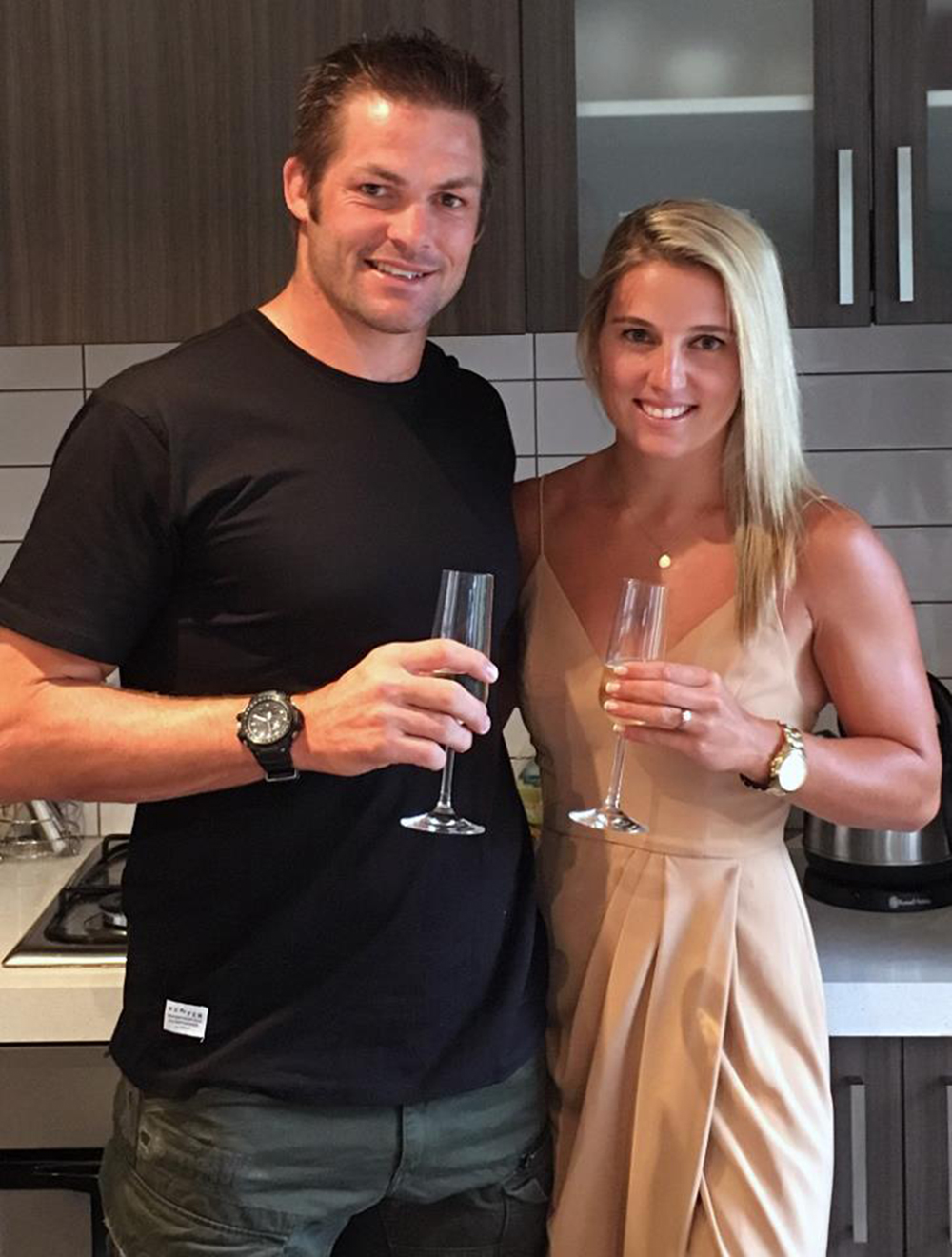 RICHIE MCCAW AND GEMMA FLYNN It's a match made in sporting heaven. Former All Black captain McCaw proposed to his Black Sticks hockey player girlfriend over the New Year and the pair celebrated with family and friends in central Otago.