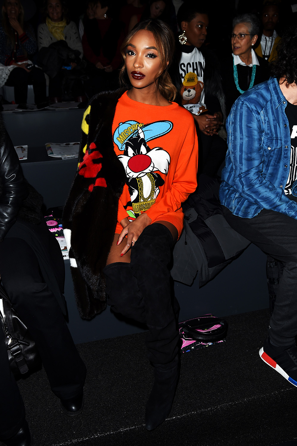 Model Jourdan Dunn attends the Jeremy Scott Fall 2016 fashion show.