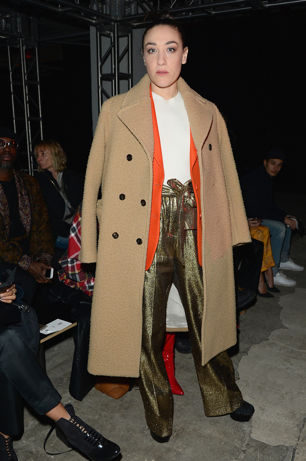 Actress Mia Moretti attends the 3.1 Phillip Lim Fall 2016 fashion show.