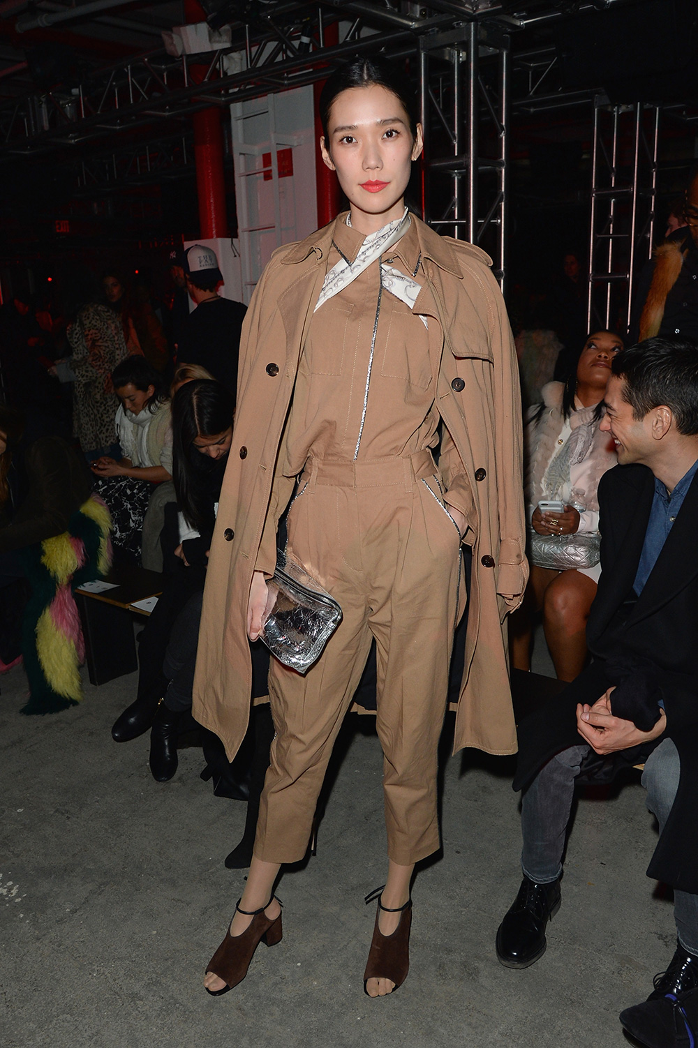 Model Tao Okamoto attends the 3.1 Phillip Lim Fall 2016 fashion show.