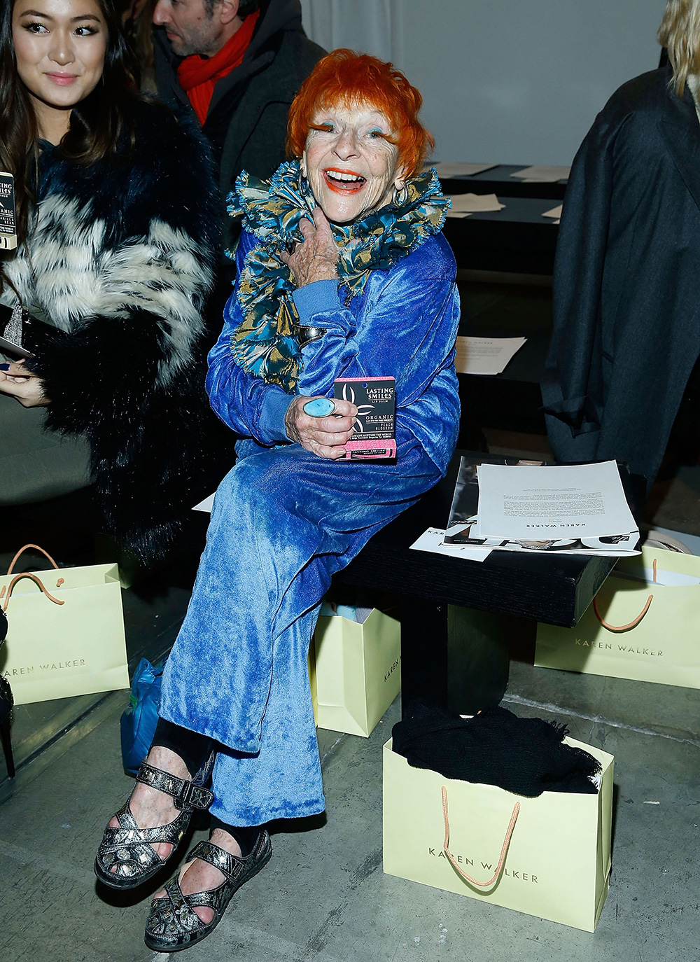 Ilona Royce Smithkin attends the Karen Walker fashion show.