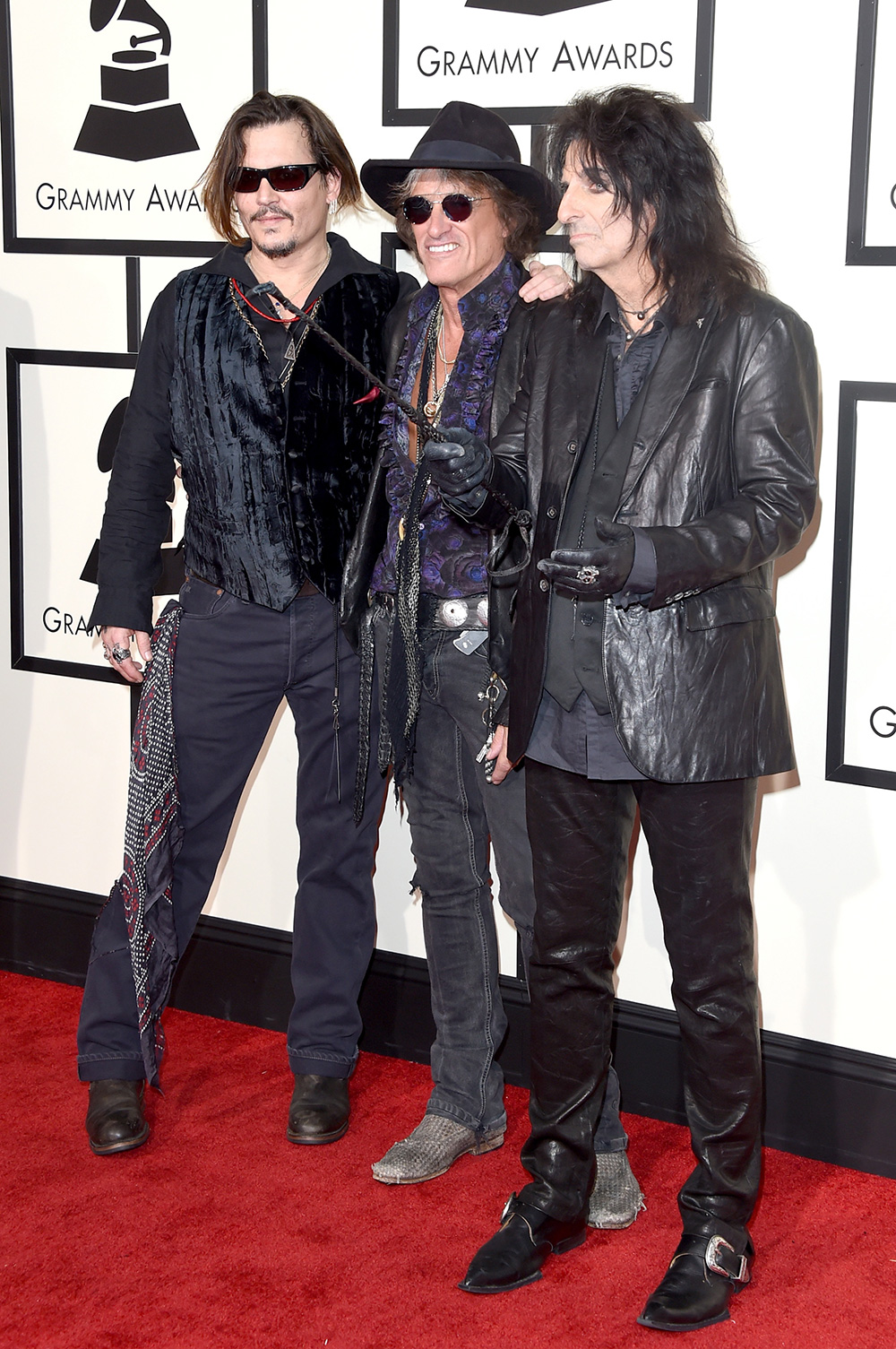 Johnny Depp, Joe Perry and Alice Cooper.