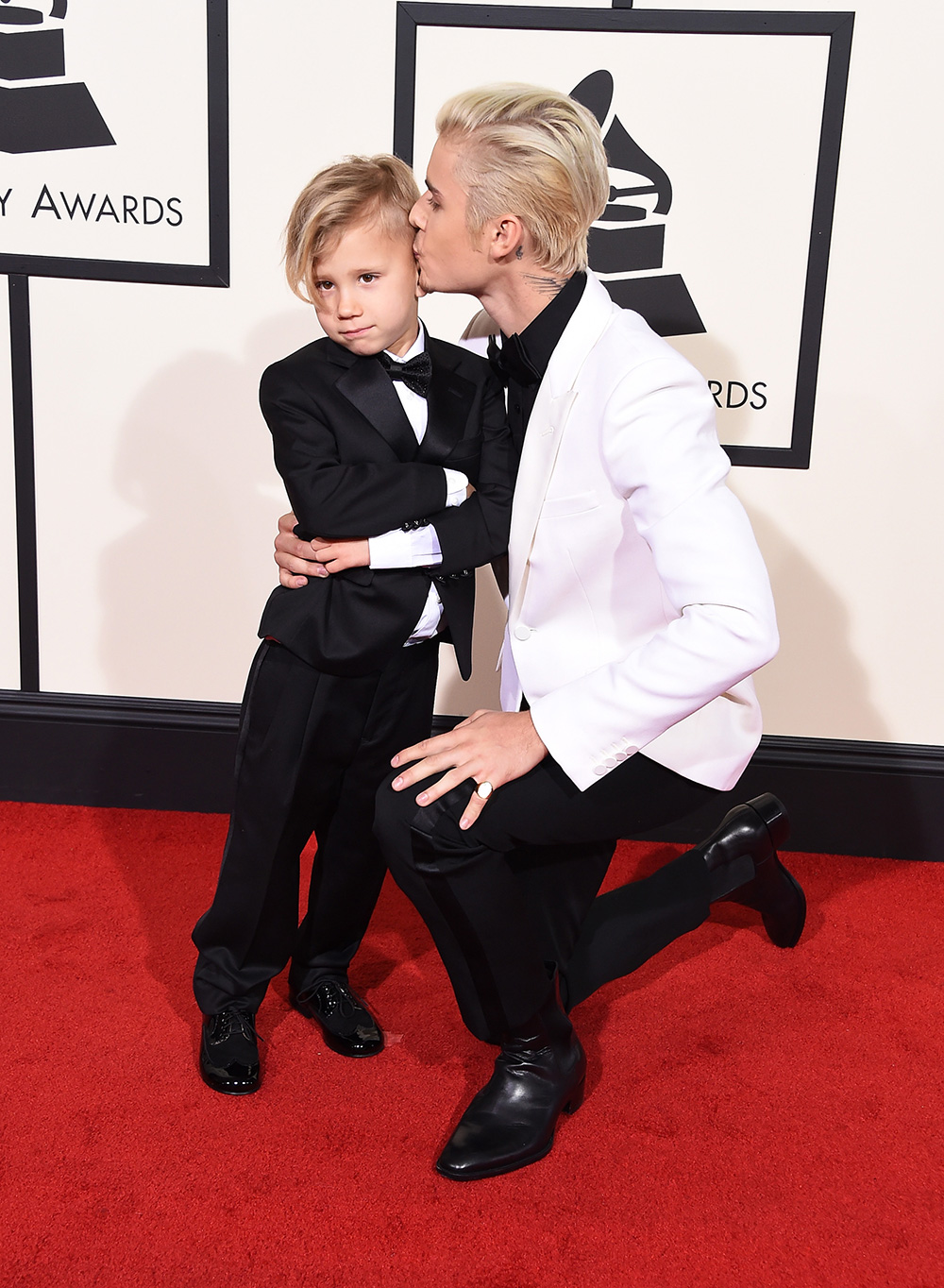 Justin Bieber and little brother Jaxon Bieber.