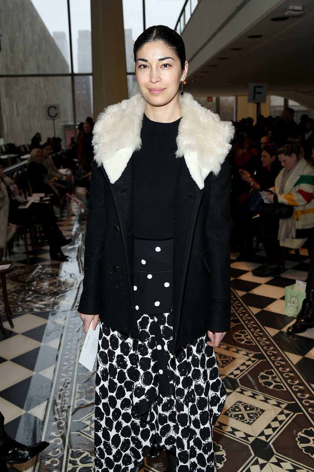 Caroline Issa attends the Tory Burch fashion show.