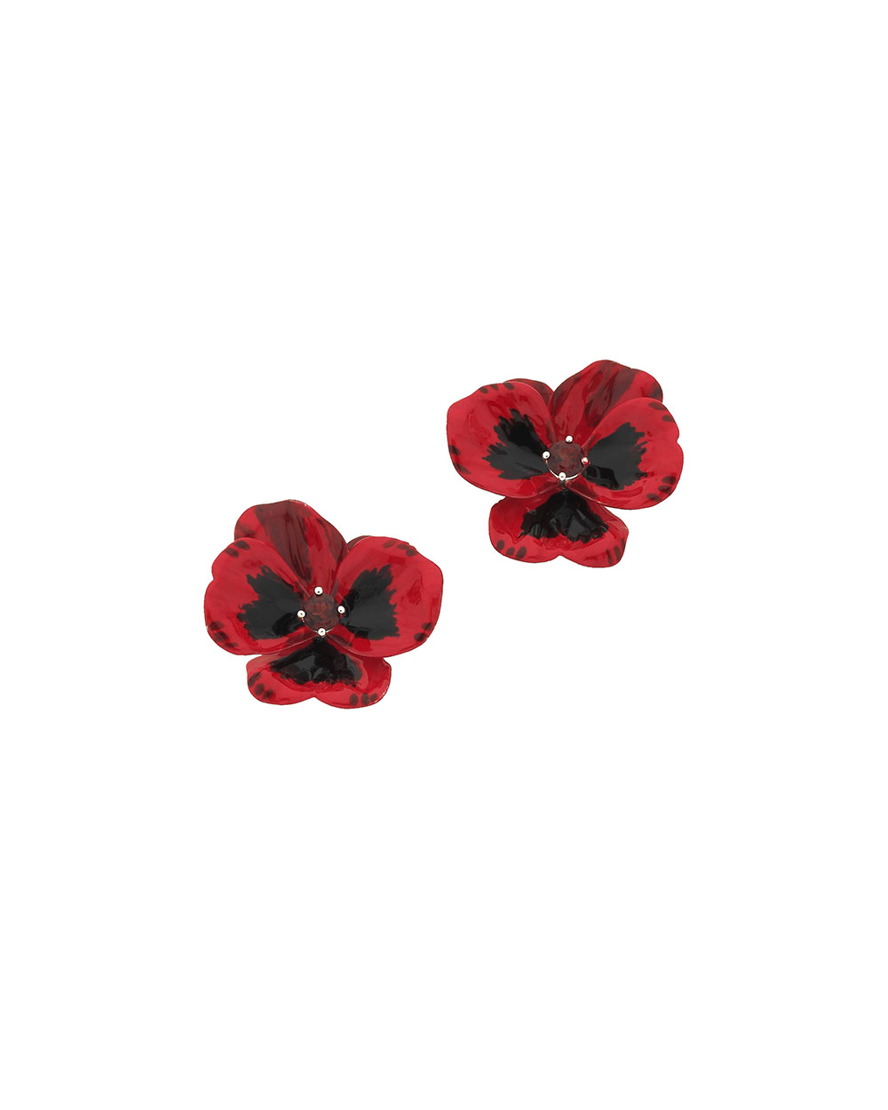 Karen Walker red flower earrings