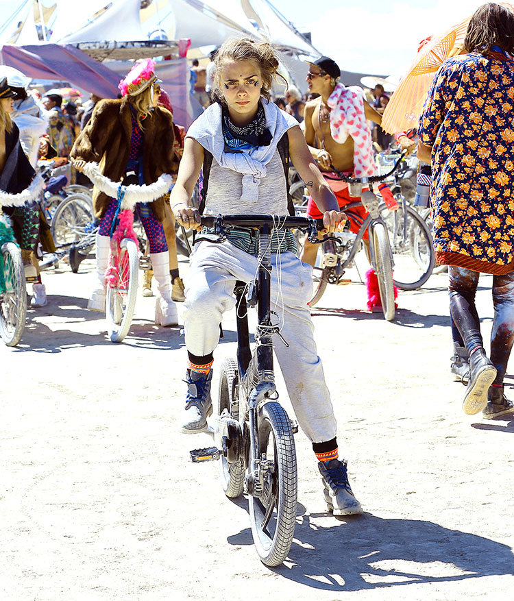 Cara Delevingne dresses for Burning Man festival