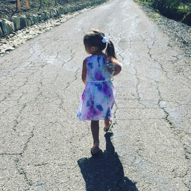 The actress also shared this cute picture of her daughter Everly, saying: 