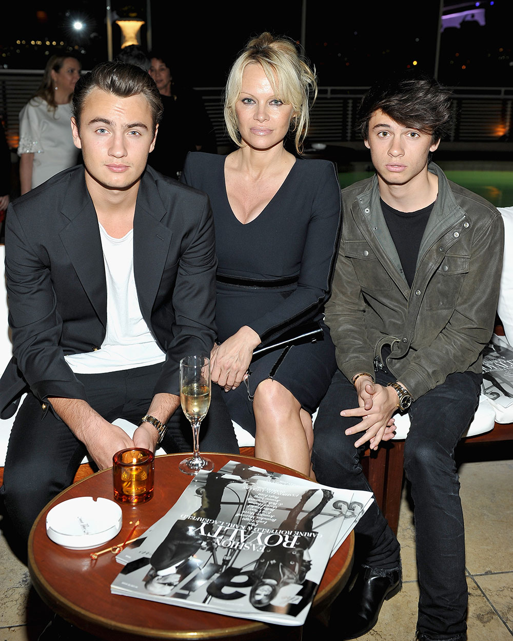 All grown up - Pamela Anderson's boys Brandon Thomas Lee (L) and Dylan Jagger Lee.