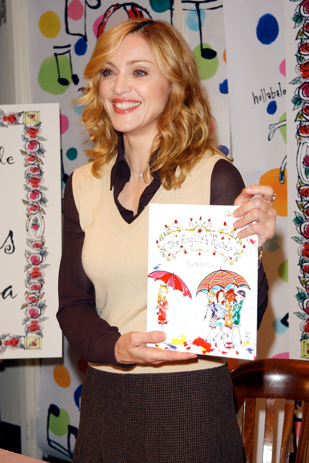 Madonna, at the launch of her book The English Roses, NYC, 2003.