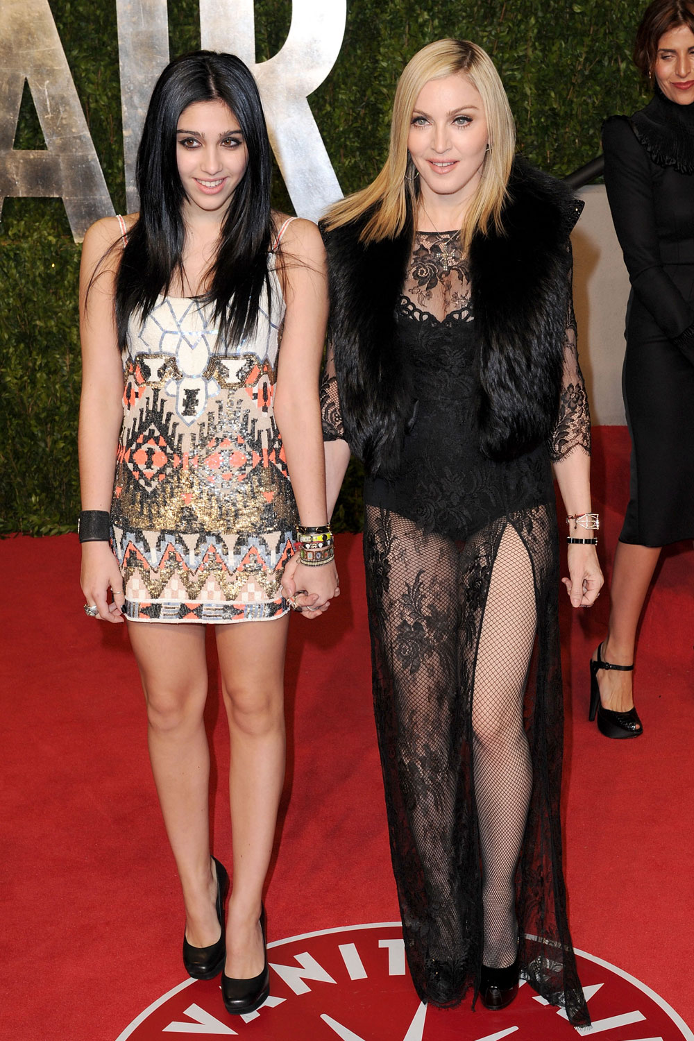 Madonna and daughter Lourdes, Oscars Vanity Fair party, 2011.