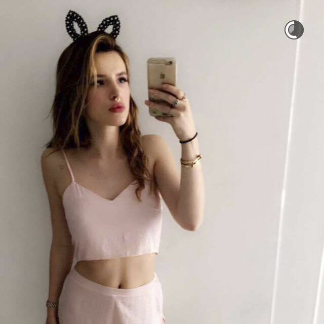 Bella Thorne showed off her Easter spirit in a pair of cute black bunny ears.