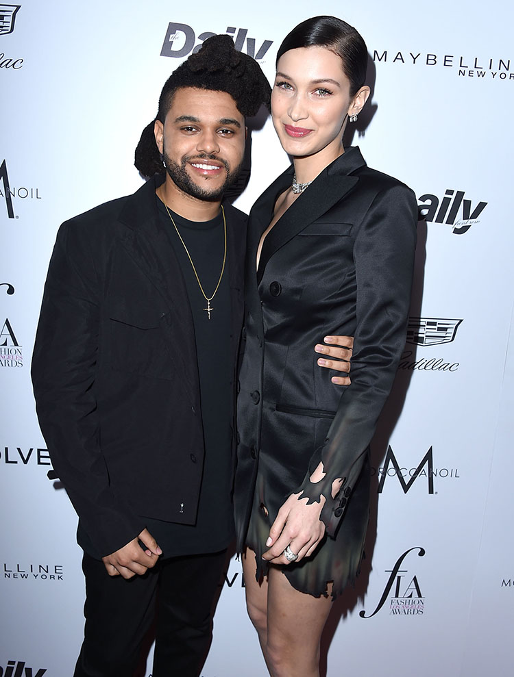 The cutest couple award goes to The Weeknd and Bella Hadid who were matching in all black.