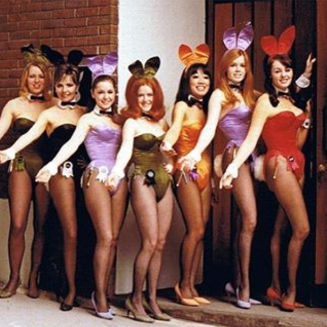 British it girl Alexa Chung shared a throwback image of Playboy bunnies on her Instagram to celebrate the holiday.