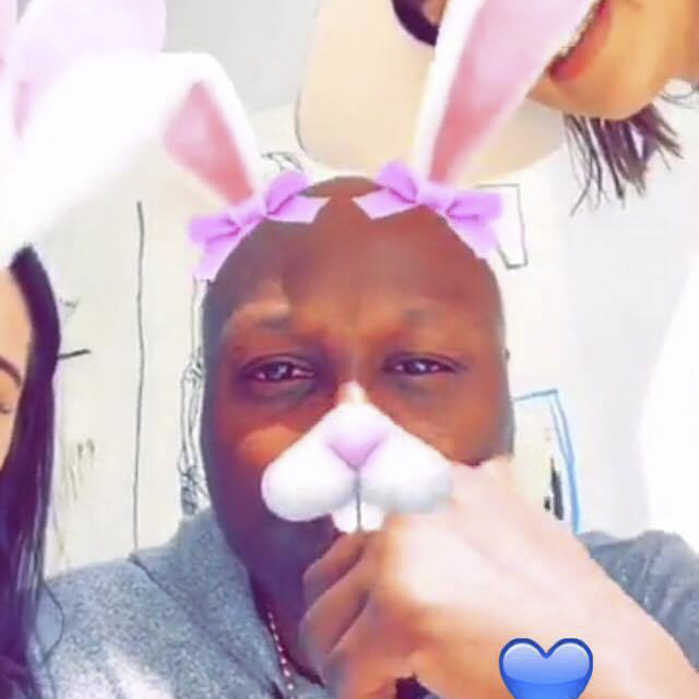 Lamar Odom celebrated Easter with his estranged wife Khloe and the entire Kardashian clan.