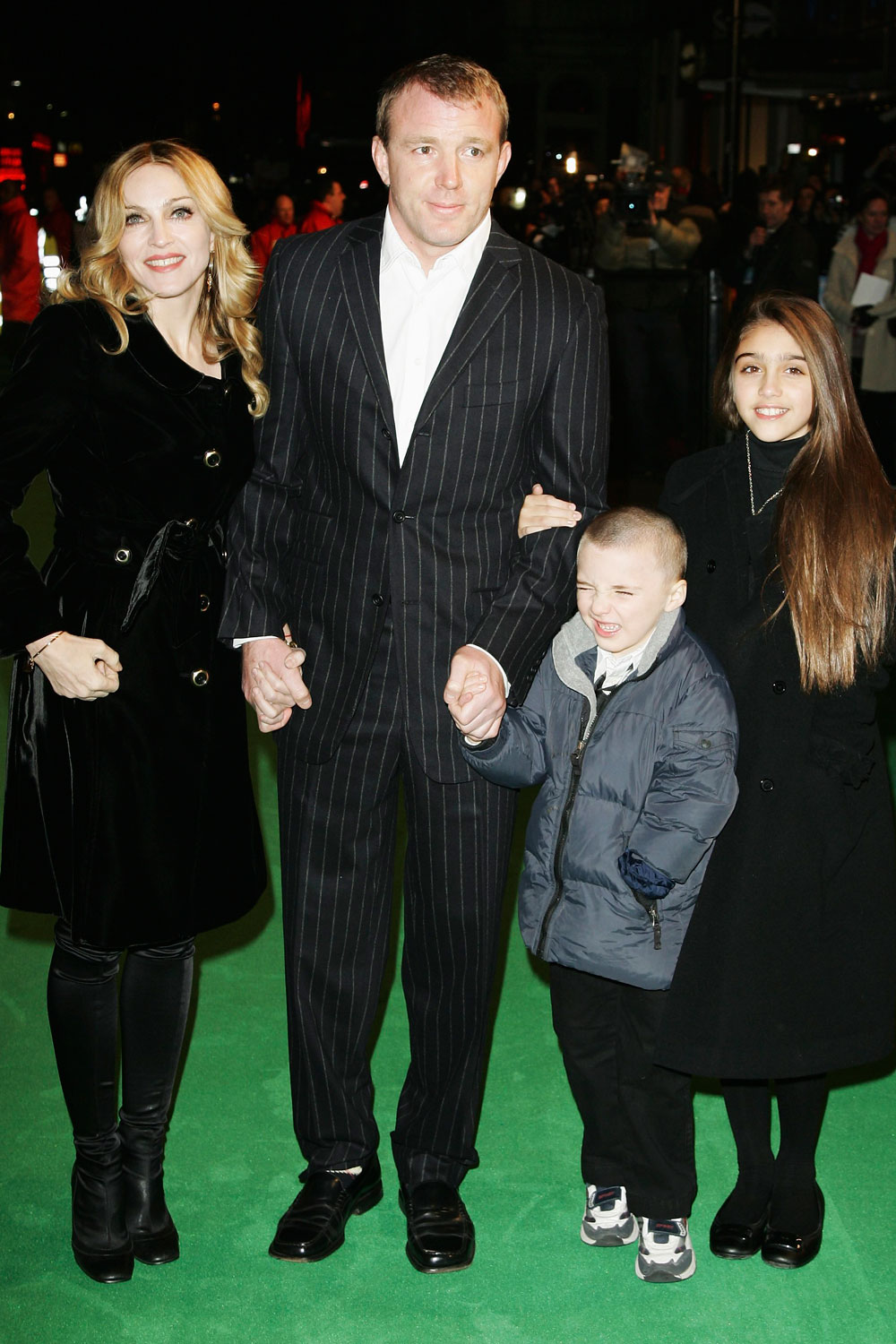 Madonna, Guy-Ritchie and children Rocco and Lourdes, UK Premiere of Arthur And The Invisibles, 2007.