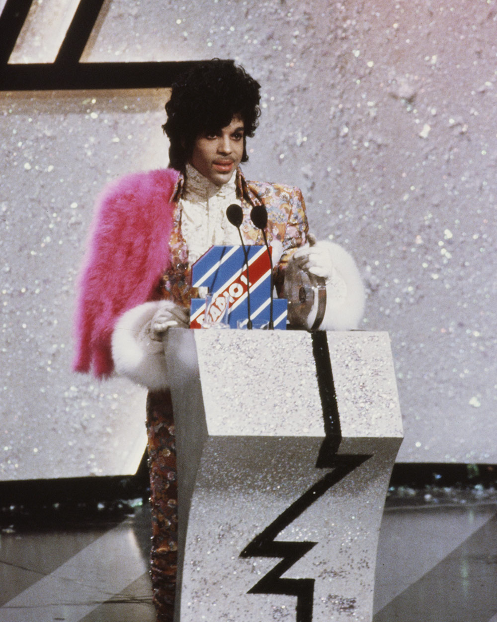 Prince wins Best International Artist at the BRIT Awards, 1985
