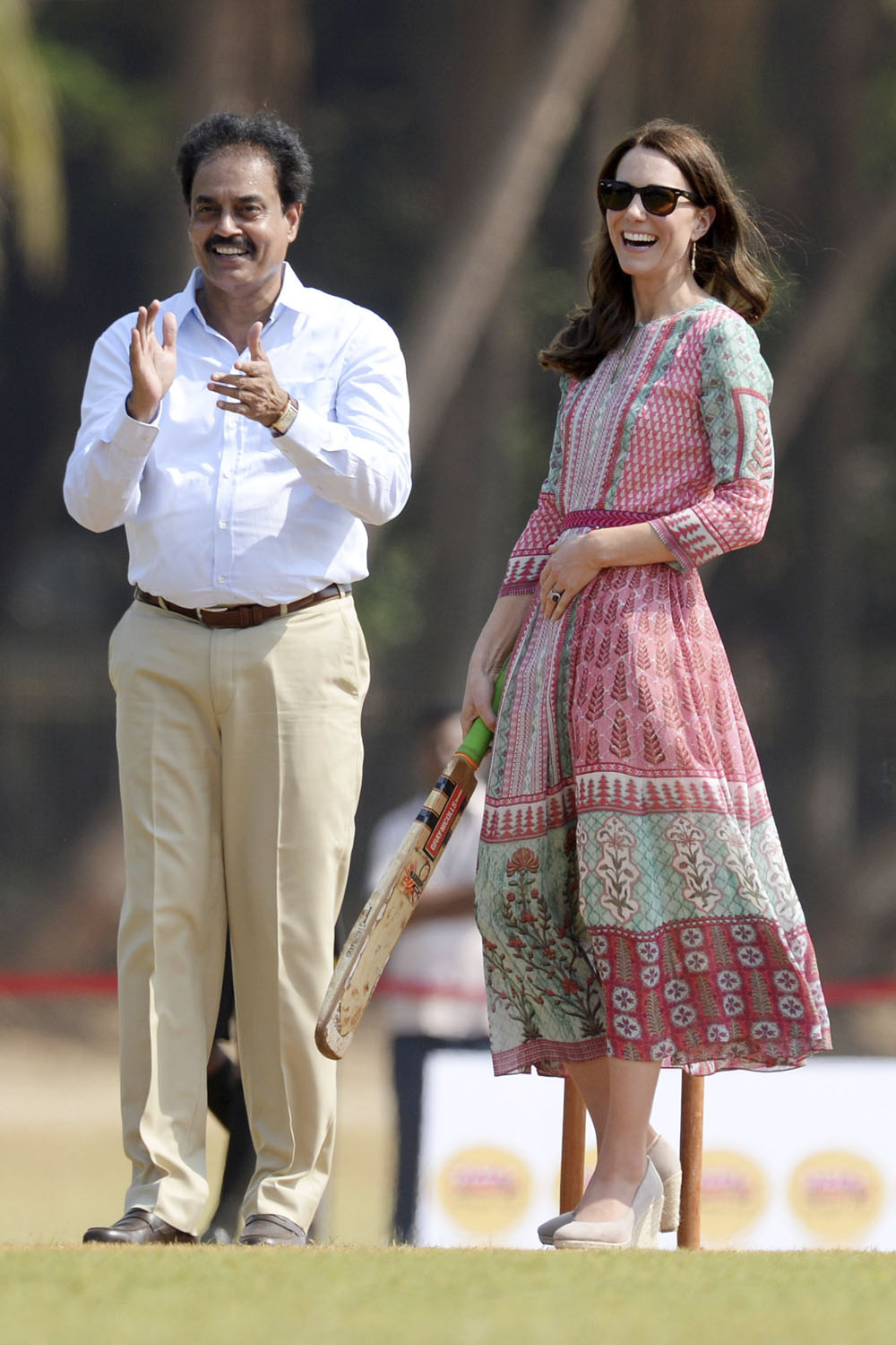 Kate paid tribute to Indian designer Anita Dongre, wearing one of her custom designs during a visit to Mumbai's slums and to play a cricket match in the park.