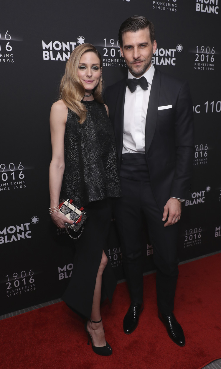 Montblanc 100th Anniversary Gala. Fashion it girl Olivia Palermo and husband model Johannes Huebl made a stylish appearance on the red carpet.