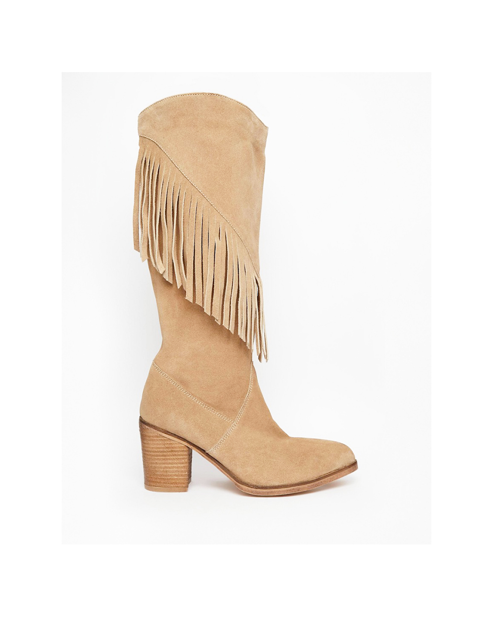 Suede Fringe Boots, $156.81, from ASOS